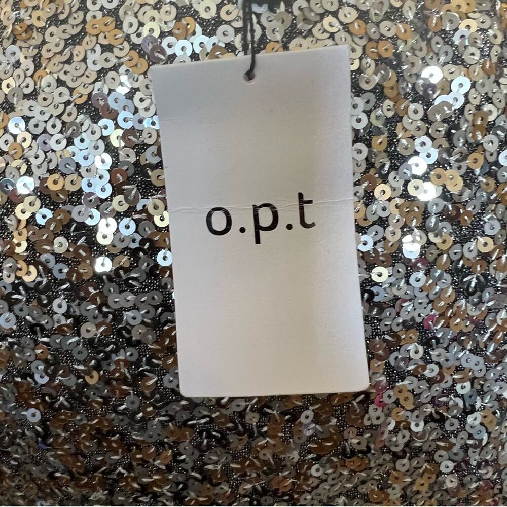 O.P.T All Over Sequin Long Sleeve Sheath Mini Dress Size L - Picture 5 of 11